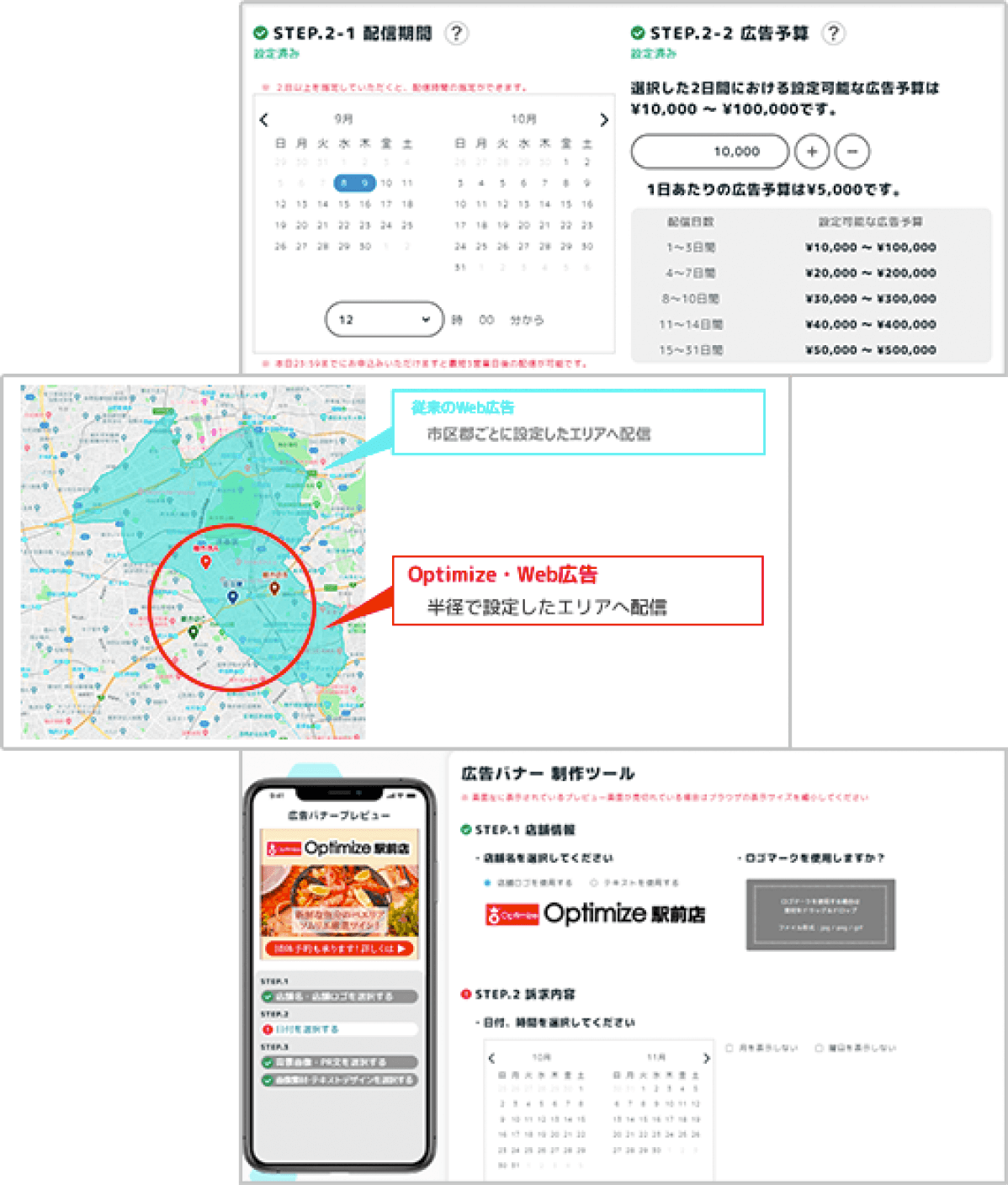 1日から、1万円から広告出稿が可能。